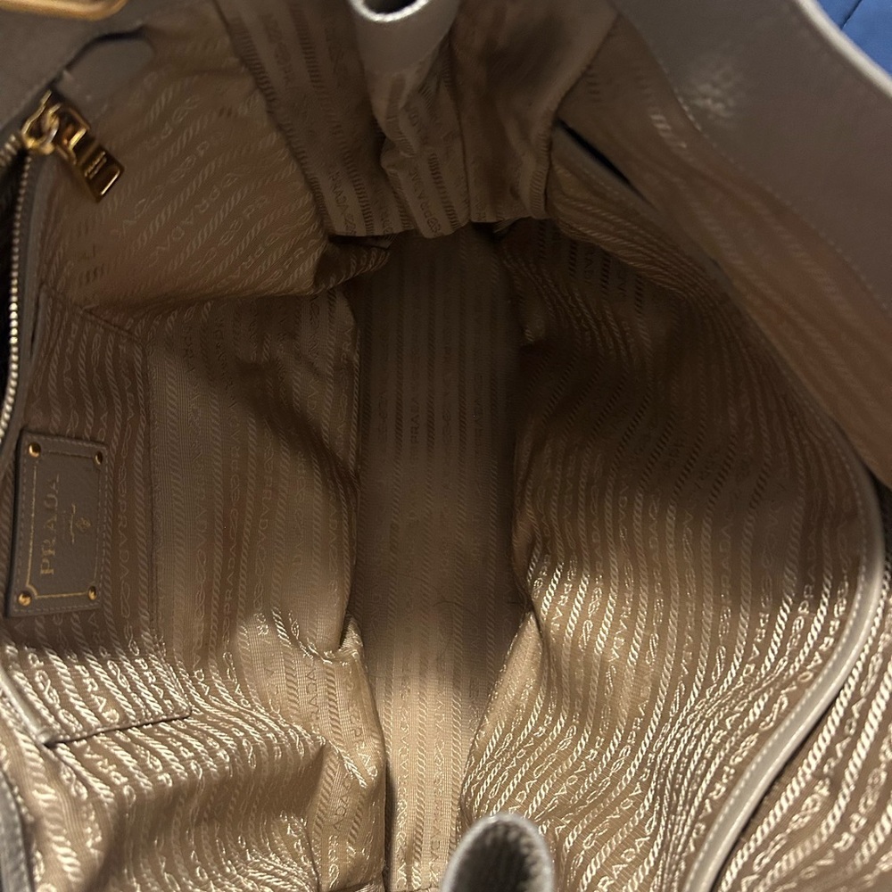 Prada • Taupe Leather Tote Bag • Large - Picture 13 of 16